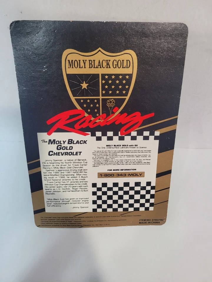 1992 Molly Black Gold Chevrolet #98 Jimmy Spencer Race Team 1 de 30.000 - Imagem 3 de 4