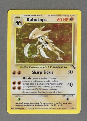KABUTOPS Holo 9/62 Fossil Set Pokemon Card | eBay