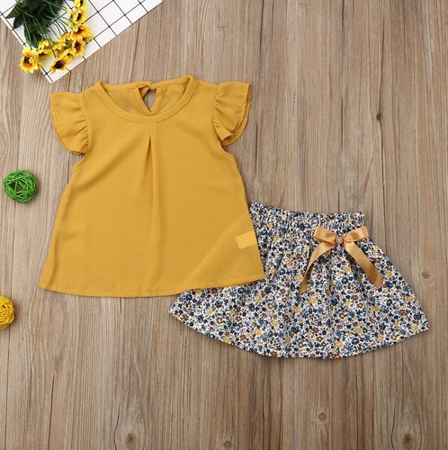 Conjuntos De Niña Ropa Para Bebes Recien Nacido Vestidos Bebe Falda Y Blusa  New | eBay