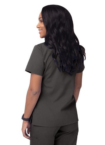 Sivvan Uniformi Donna Finto Avvolgente Infermiera Medico Scrub Top Vestibilità Crossover Semi-V - Foto 79 di 112
