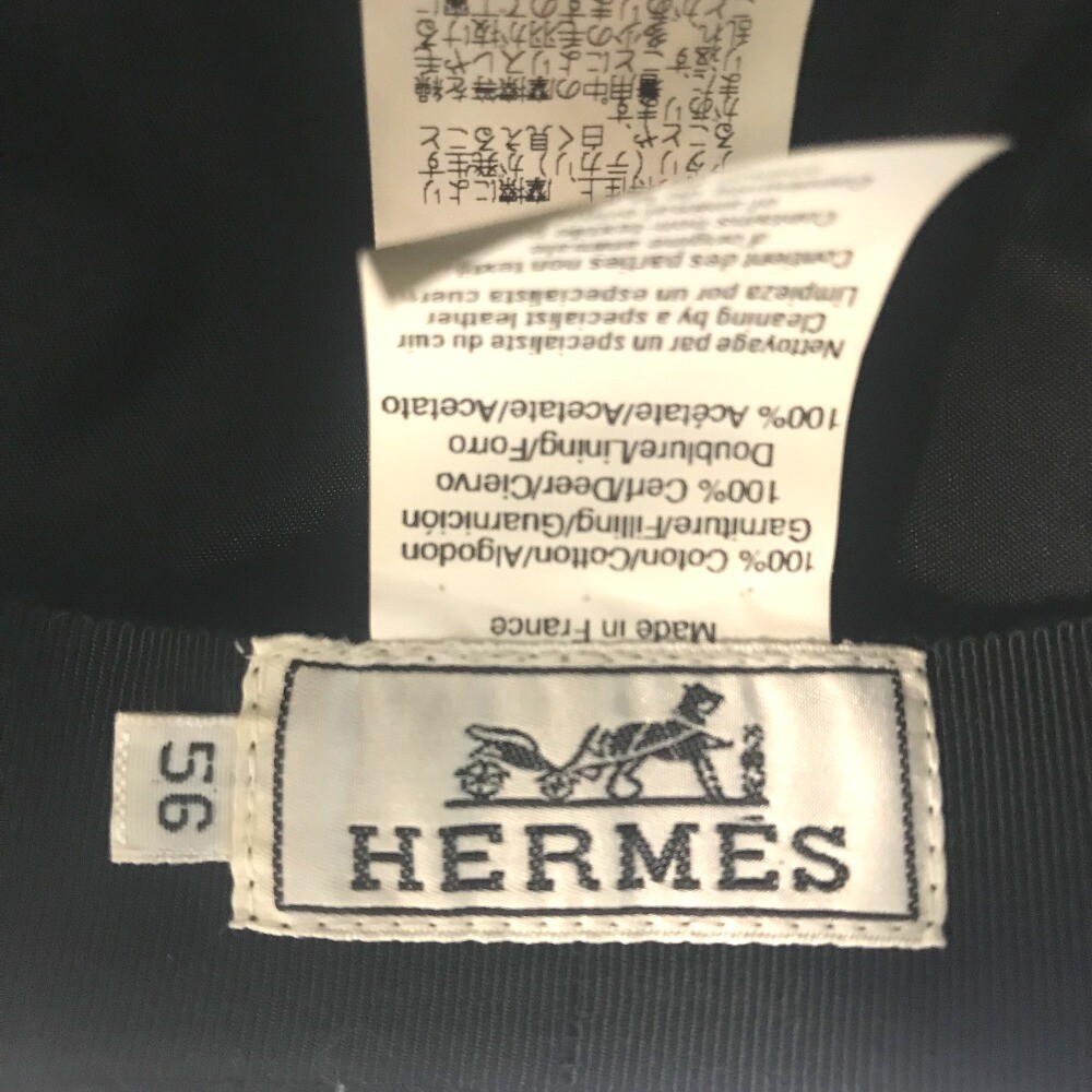 HERMES Fashion Accessories hat cotton / Leather Pink purple  display picture 1