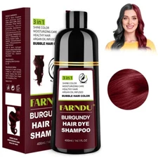 FARNDU Hair Dye Shampoo Instant Gray Hair Coverage Natural 3 In 1 for Women Men