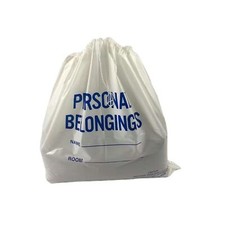 Patient Personal Belonging Bags - Drawstring Clear   1.6 mil Thick, 18" W