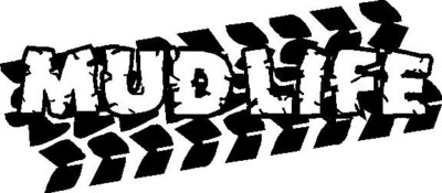 Mud Life off road mud bog tire track vinyl decal window sticker 4''x 8''