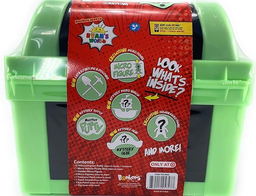 Ryan's World Micro Glow in the Dark Treasure Chest eBay
