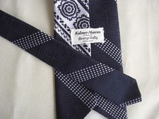 Kolmer Marcus New York Kipper Tie 1970's Styled By George Wally Navy Mix
