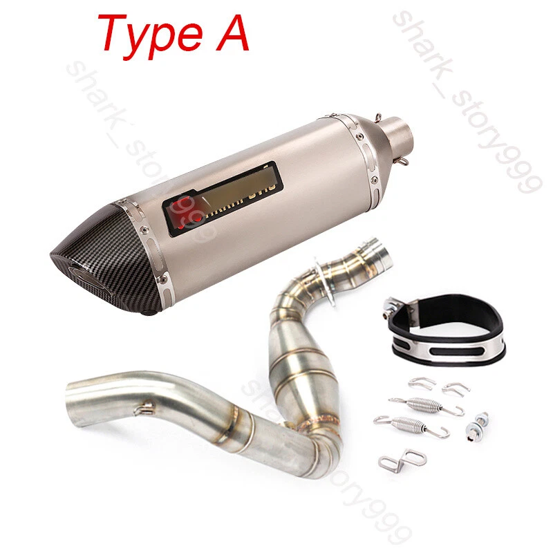 Para BMW G310R G310GS 2016-23 Sistema de escape antideslizante Tubo delantero Puntas de silenciador 51 mm Foto 3 de 4