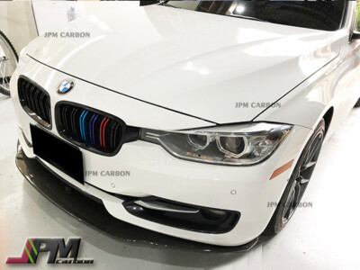 K2 style Carbon Fiber Front Bumper Lip Fit 12-15 320i 328i 335i Standard Bumper