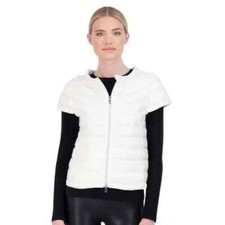 Cotes Of London The St Ives Down Vest Puffer Jacket Zip Up Lightweight Ivory Xs