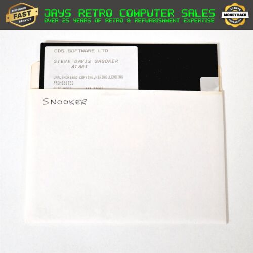 STEVE DAVIS SNOOKER - CDS - ATARI 400 800 1200 XE XL KOMPUTER DYSKIETKA 5,25" - Zdjęcie 1 z 2