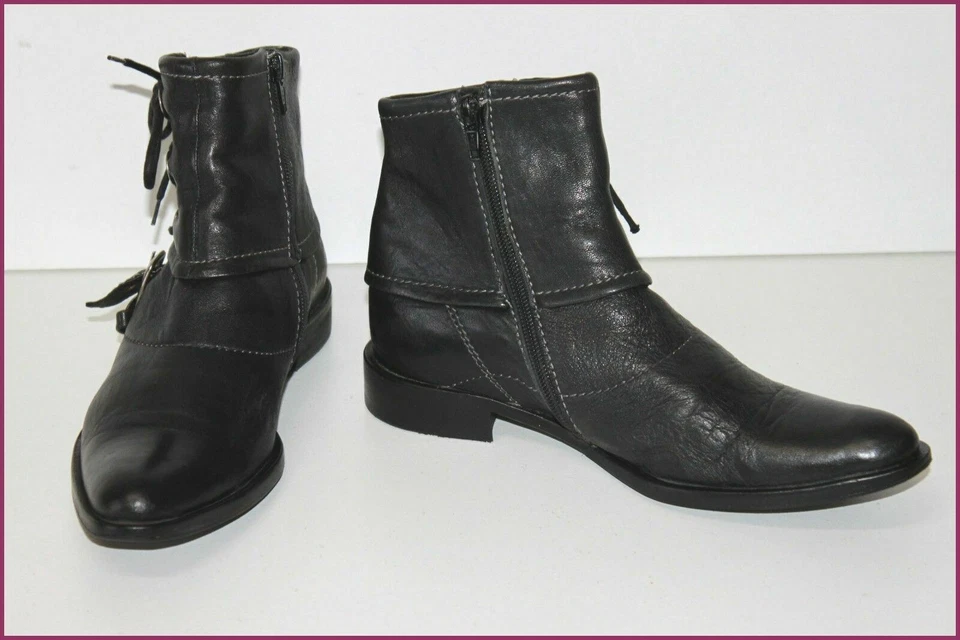 RESPECT заостренные ботинки все кожа черный размер 36 VGC - Изображение 2 из 4