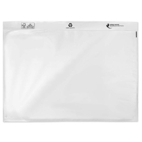 Delivery note bags accompanying paper bags DIN C4 transparent Unipack 500 pieces - Picture 3 of 5