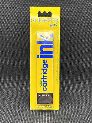 Sheaffer Jet Black Skrip Ink Cartridge Pack of 6 Cartridges New In Package NOS