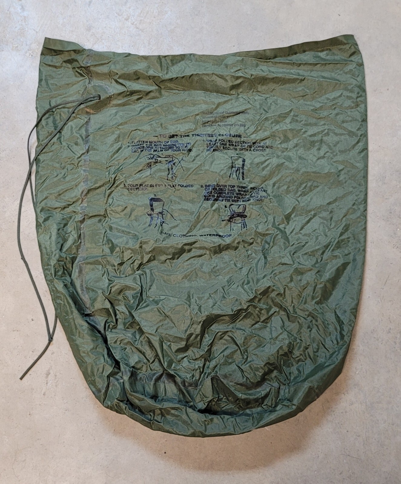 USGI Military waterproof clothing wet weather bag excellent condition