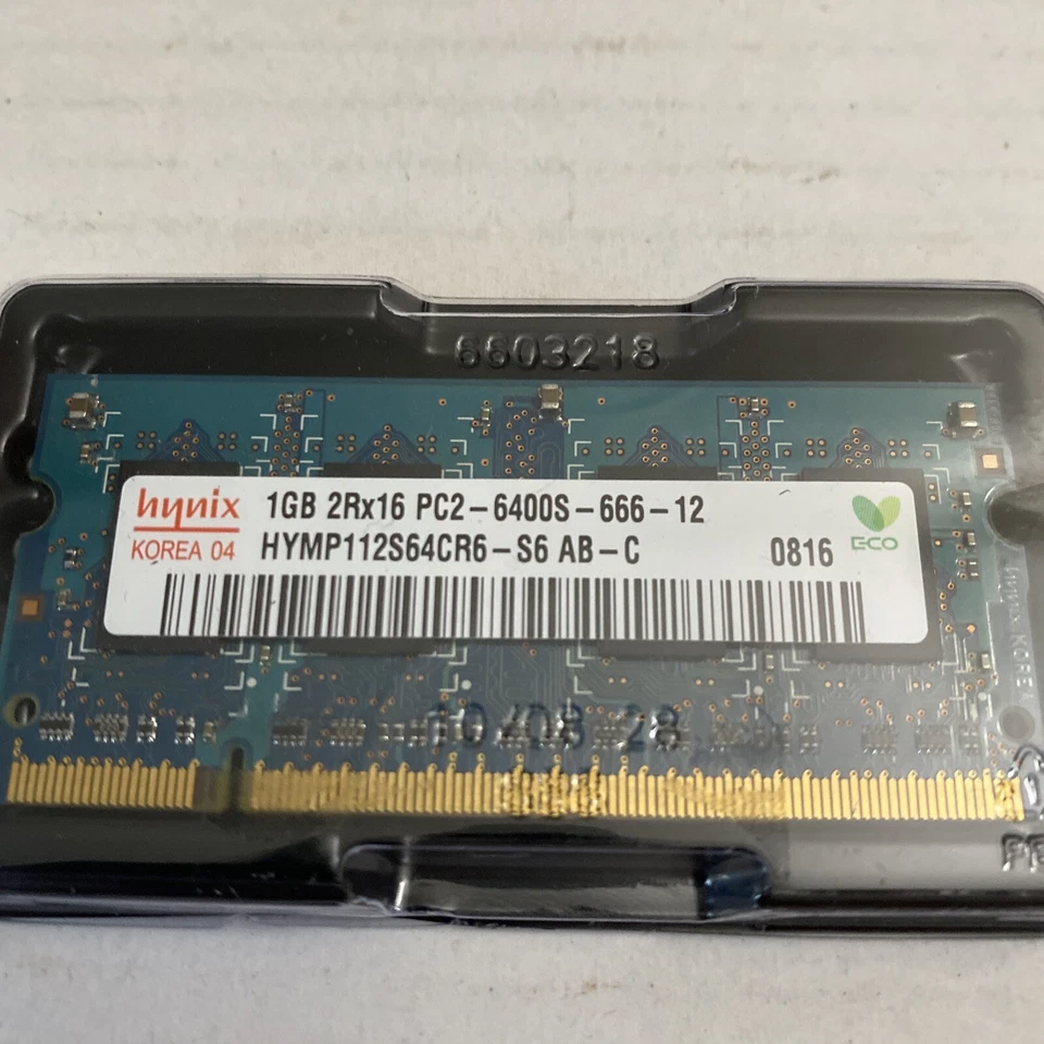 Hynix 1GB 2Rx16 PC2-6400S-666-12 HYMP112S64CP6 WORKS EUC - Image 2 of 3