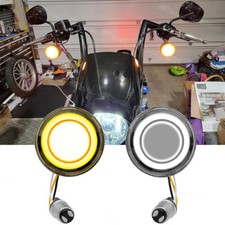 1157 LED Turn Signal Amber White Blinker Light For Harley Fatboy Softail FLSTF