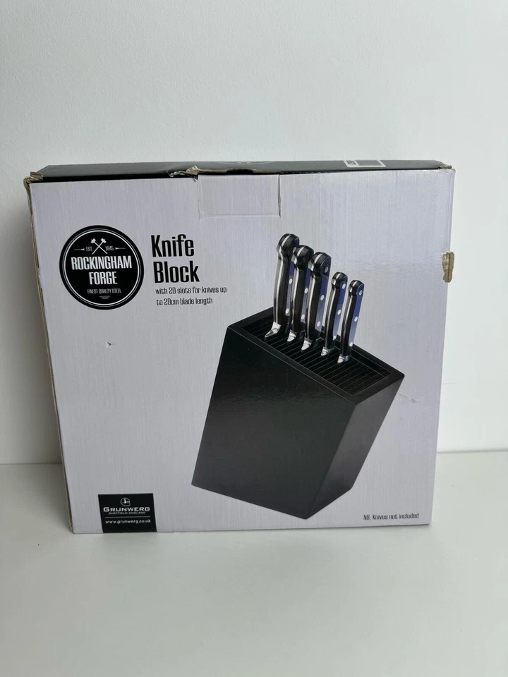 Rockingham Forge Messerblock, Kunststoff, schräges Design – leeres Messerblock - Bild 1 von 4