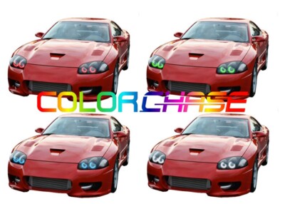 Color Chasing LED Headlight Flow Halo kit for Dodge Stealth 94-98