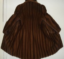 New Finest Quality Mahogany Mink Fur Jacket Coat Size 6-8 Free Shipping