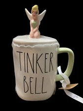 NWT Rae Dunn Disney Tinkerbell Topper Mug Rare New