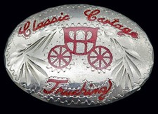 Classic Cartage Trucking Trucker Vintage Belt Buckle