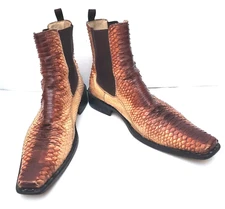 Giancarlo Paoli Italian Boots Genuine Snake Skin US 9.5 / 10 Handmade Men's 