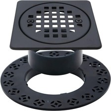 Schluter Kerdi-Drain 4 Inch Matte Black Stainless Steel Drain Grate Kit