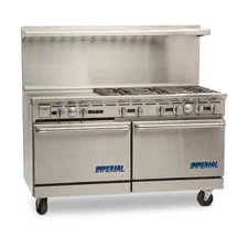 Imperial IR-6-G24 60" Gas Restaurant Range w/ (6) Open Burners, 24" Griddle, ...