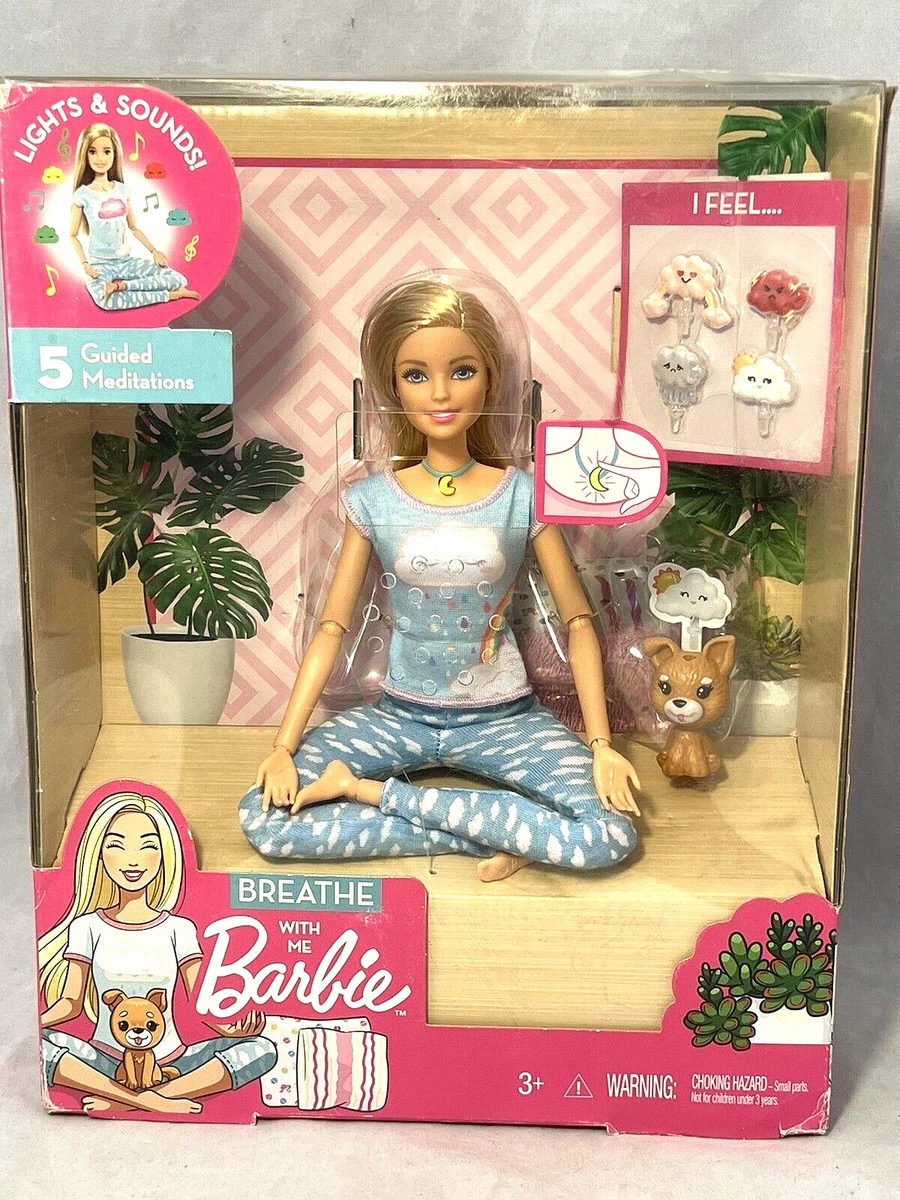 Barbie Breathe with Me Meditation Doll Lights Guided Damaged Box | eBay