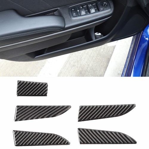 Carbon Fiber Interior Door Armrest Pad Decorative Trim for Dodge Charger 2015-22 - Foto 1 di 9
