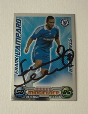 Hand signed football trading card of FRANK LAMPARD, CHELSEA FC autograph