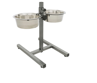 TRIXIE Verstellbarer Ständer mit 2X1,8 l Schalen