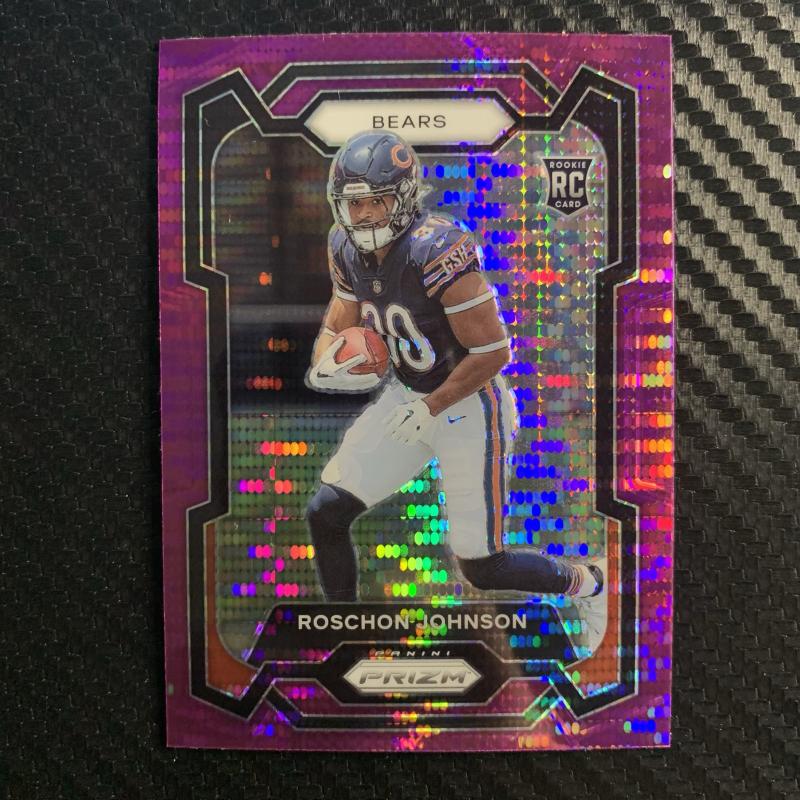 2023 Panini Prizm - Rookies Roschon Johnson #314 Purple Pulsar Prizm (RC)