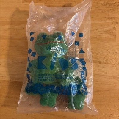 1998 Avon Birthstone Full O Beans Plush Tad The Frog March New Sealed Bag