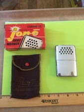 Jon-e Hand Warmer Vintage 1950  s It Works  Keeps Warm For Full Day - Carry Bag