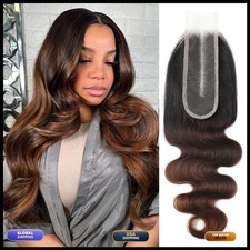 DSEKCAIN Ombre Body Wave 2x6 hd Lace Closure Transparent 16 Inch