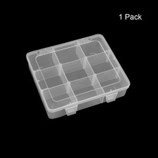 9 Grids Plastic Storage Compartment Organizer Container with Adjustable Divid...