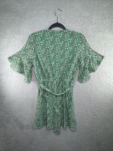 Sadie & Sage Green Floral Dreams V Neck Mini Dress Size Small NWT - Picture 8 of 16