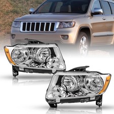 For 2011-2013 Jeep Grand Cherokee Headlight 11-17 Compass Pair Halogen Headlamp For 2011-2013 Jeep Grand Cherokee Headlight 11-17 Compass Pair Halogen Headlamp