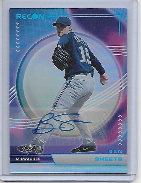 2023 Chronicles Recon Holo Platinum Blue BEN SHEETS 1/1 Auto Milwaukee Brewers