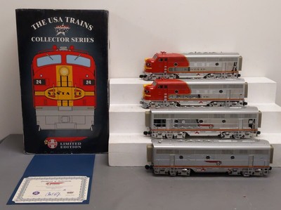 USA Trains 22271 G Santa Fe Warbonnett A-B-B-A Diesel Locomotive Set EX/Box