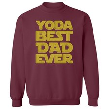 Best Dad Ever FAUX EMBROIDERY Fathers Day Unisex Crewneck Sweatshirt