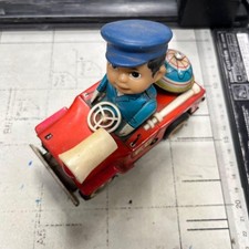 Vintage Japanese Tin Toy Police Car Nomura Toy