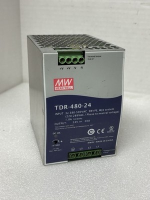 Mean Well TDR-480-48, 48VDC Power Supply, 380-500VAC Input