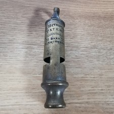 THE METROPOLITAN PATENT POLICE WHISTLE J. HUDSON & CO 131 BARR ST BIRMINGHAM