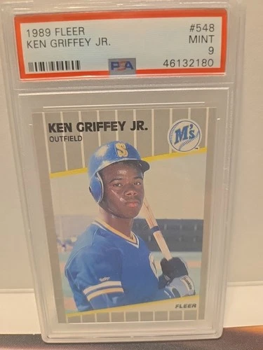 1989 Fleer Ken Griffey Jr #548 (RC) Rookie Card PSA 9 Mint Mariners HOF