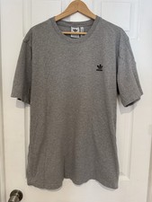 Men s Adidas Trefoil Essentials Gray T-Shirt Size XXL 2XL