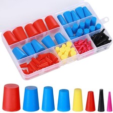 Gummistopfen Silikon Konisch Set 110 St&uuml;ck Verschiedene Gr&ouml;&szlig;en Farben