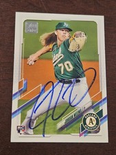 2021 Topps JORDAN WEEMS A's In-Person Signed AUTO Autographed