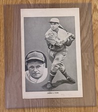 jimmy foxx auto 5-1/2” X 9” JSA